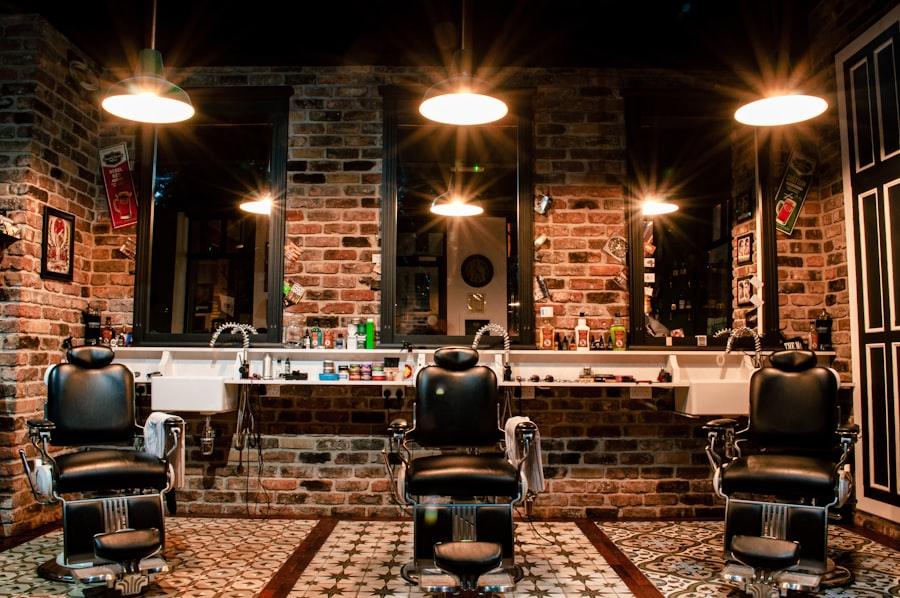 Kata barber studio demo — moody barbershop interior